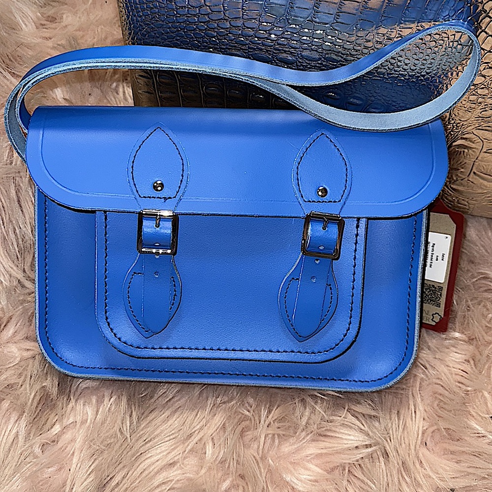 The Cambridge Satchel Company Electric Blue Leather Satchel